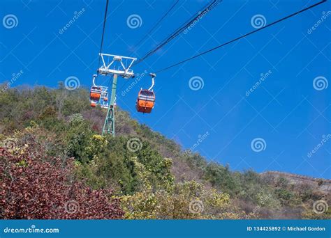 Cable Car at the Mutianyu Great Wall in Beijing, China Editorial ...