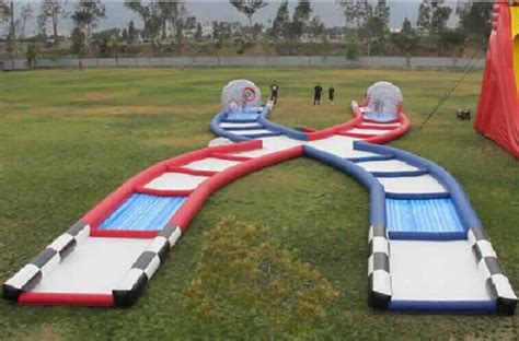 Wonderful Inflatable Zorb Ball Race Track PVC / TPU Material Inflatable Outdoor Games