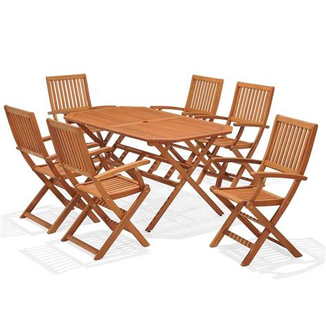 Buy the Robert Dyas FSC Country Hardwood 6-Seater Furniture Set from ...