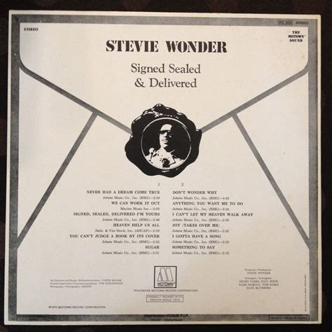 Signed sealed & delivered by Stevie Wonder, LP with hossana - Ref:117212271