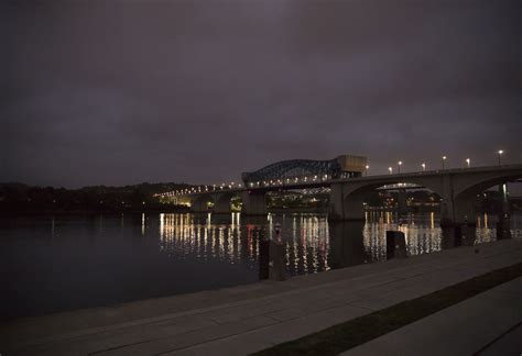 Chattanooga bridge at night