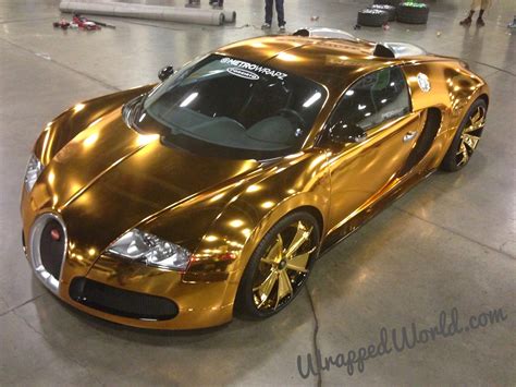 Bugatti Veyron gold wrapped for US rapper Flo Rida - Photos (1 of 7)