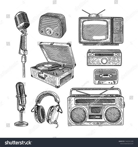 9,059 Vintage Radio Drawing Images, Stock Photos & Vectors | Shutterstock