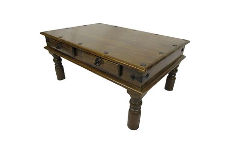 Classic Thakat Design Coffee Table with Drawers - woodkatouch
