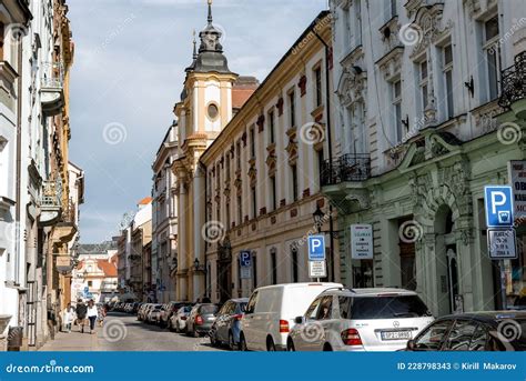 Pilsen, Czech Republic - May 22 2017: Narrow Street in Old Town of ...