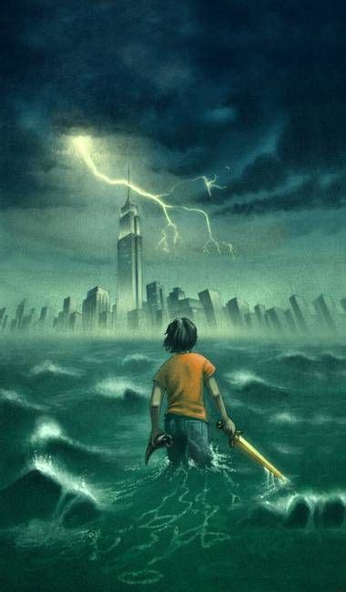 The Lightning Thief - Percy Jackson Book Cover by John Rocco | Percy jackson wallpaper, Percy ...