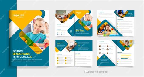 Premium Vector | Modern school brochure design template for learning education premium vector