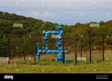 An industrial methane gas capture installation in the field Stock Photo ...