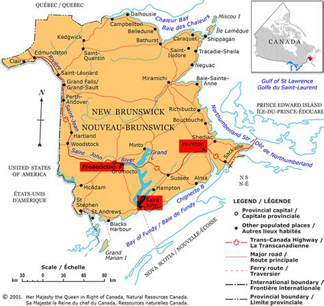 New Brunswick Cities | NB Interests & Facts & Maps