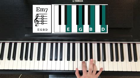 How To Play Em7 Chord On Piano - YouTube