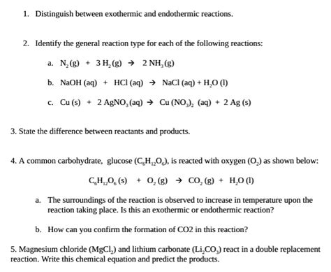 Endothermic Reaction Equation