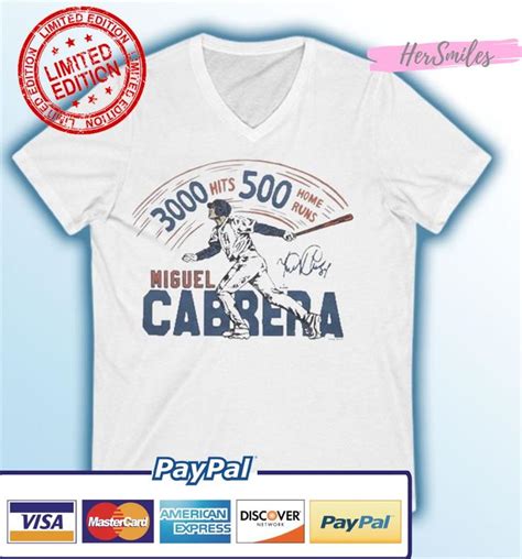 Tigers Miguel Cabrera Milestones 3000 Hits And 500 Home Runs Signature ...