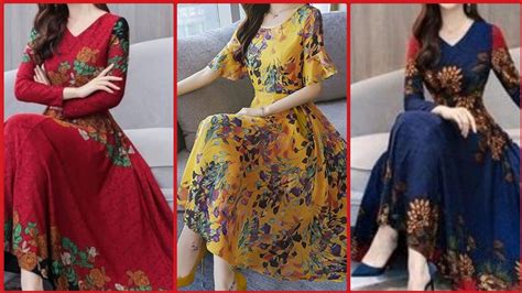 Top Stylish And Demanding Chiffon Floral Maxi Dresses Designs Collection For Women 2k20 - YouTube