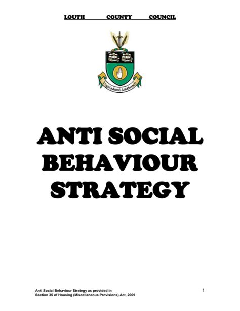 anti social behaviour strategy