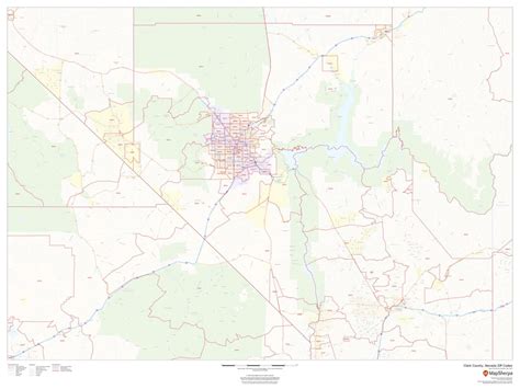 Clark County, Nevada ZIP Codes by MapSherpa - The Map Shop