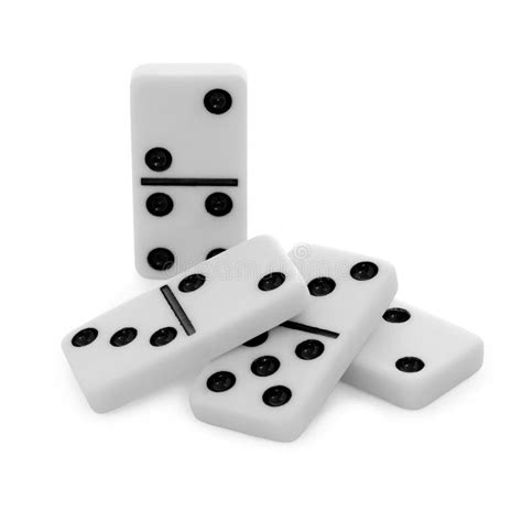 Pile From Bones Of Dominoes On White Background Stock Photo - Image of ...