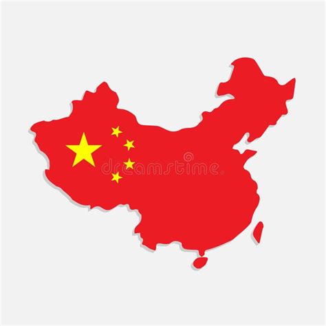 China flag map stock vector. Illustration of chinese - 276249266