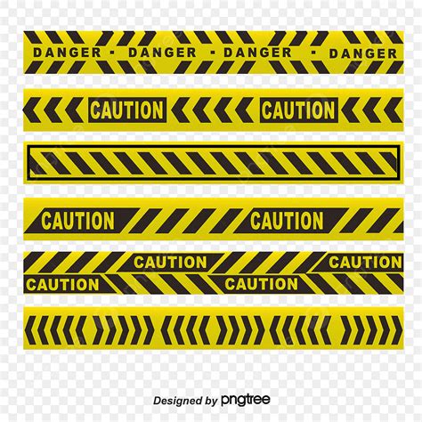 Yellow Warning Vector Design Images, Yellow Black Warning Line, Yellow Cordon, Dividing Line ...