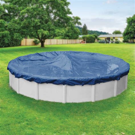 Pool Mate Commercial-Grade Rip-Shield Blue Winter Cover for Round Above-Ground Swimming Pools ...