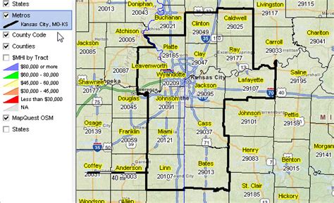 Kansas State Map With Counties And Cities - Table Rock Lake Map