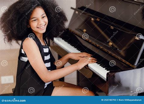 African Black Children Playing Piano Music Instrument Happy Smiling ...