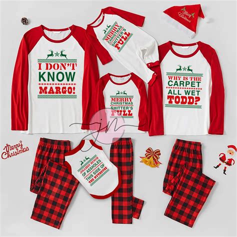 Christmas Vacation Funny Quotes Matching Family Christmas Pajamas | Best Clark Griswold Xmas ...