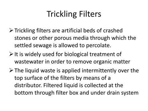 PPT - Trickling Filter PowerPoint Presentation, free download - ID:2416887