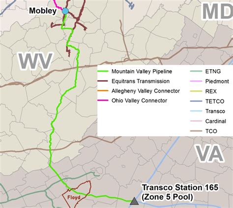 Natural Gas Pipelines in Virginia