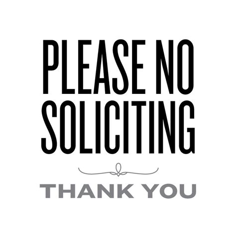 No Soliciting Sign Free Printable