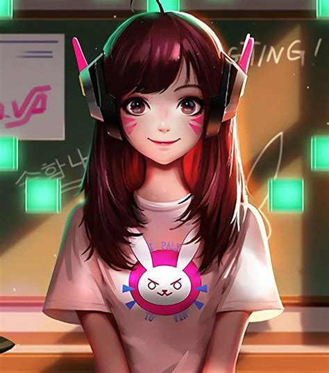 Cute Anime Gamer Girl, chica gamer rosa fondo de pantalla del teléfono ...