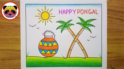 Pongal Drawing Easy / Pongal Festival Drawing / Pongal Pot Drawing / How to Draw Pongal - YouTube