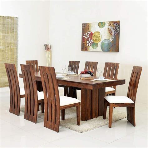 1 Table,8 Chair Brown 8 Seater Wooden Dining Table Set at Rs 44898/set ...