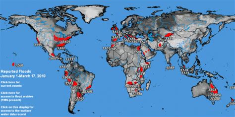 World: Reported Floods January 1 - March 17, 2010 - World | ReliefWeb