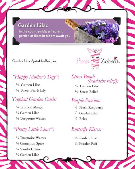 Garden Lilac Recipes www.pinkzebrahome.com/lancasterscents lancasterscents@gmail.com | Pink ...