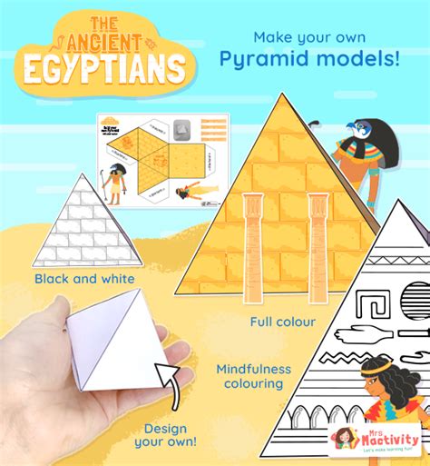 Ancient Egyptian Pyramid Craft Template | Ancient Egypt Primary Resources