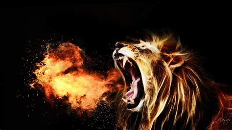 1920x1080, Lion Roar Free Download Hd Wallpapers - Lion Roaring Fire - 1920x1080 Wallpaper ...