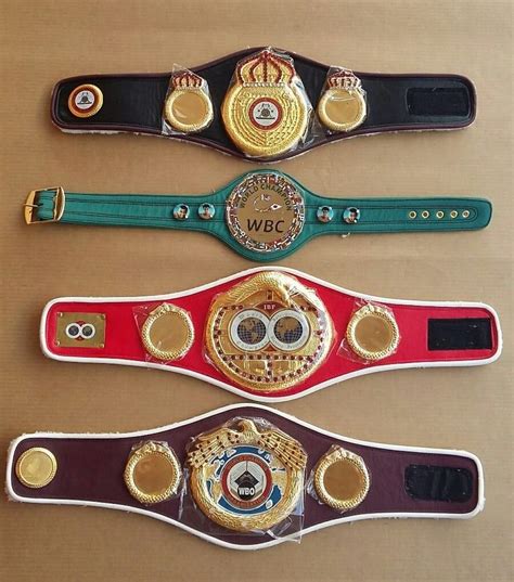 Amazon.com : WBC WBA WBO IBF Championships Boxing Belt Replica Mini 4 ...