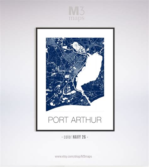 Port Arthur Texas Port Arthur TX Map Port Arthur Map Port - Etsy