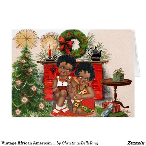 Vintage African American Christmas Card | Zazzle.com | African american christmas, Black ...