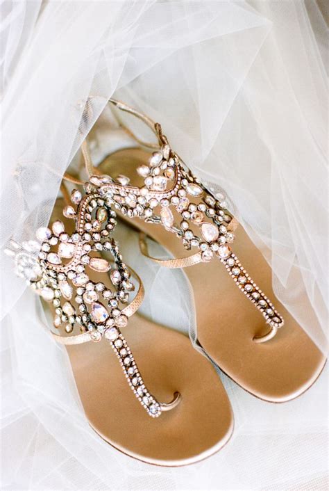 Embellished gladiator sandals perfect for summer wedding and beach wedding