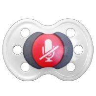 Funny baby pacifier - MUTE button | Funny pacifiers, Pacifier, Baby presents