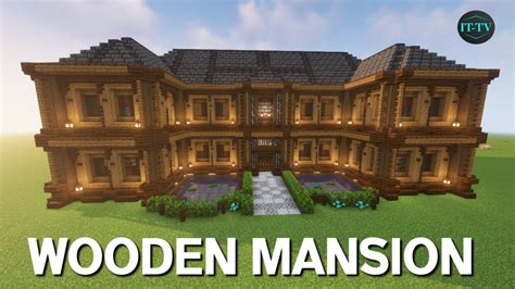 Building a LARGE WOODEN MANSION in Minecraft - TUTORIAL (PART 2) - YouTube