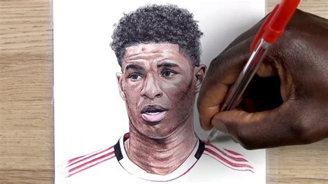 Drawing Marcus RASHFORD - Machester United (Ballpoint Pens) DeMoose Art ...