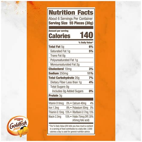 Goldfish Crackers Nutrition Label