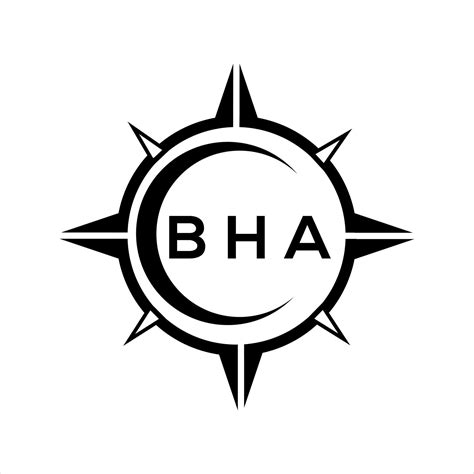 BHA abstract monogram shield logo design on white background. BHA ...