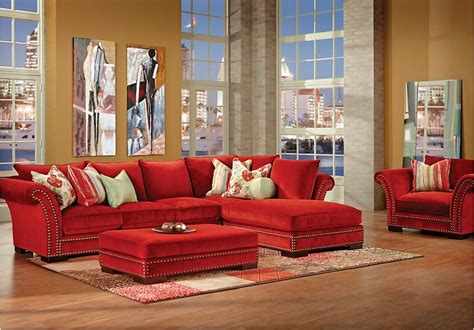 or the red? | Living room sectional, Red sectional sofa, Sectional sofa with chaise