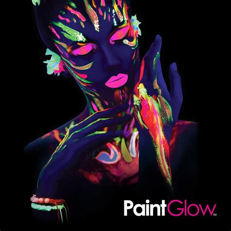 PaintGlow Neon UV Face Paint Box Set UV Glow Neon Face Paint, neon face ...