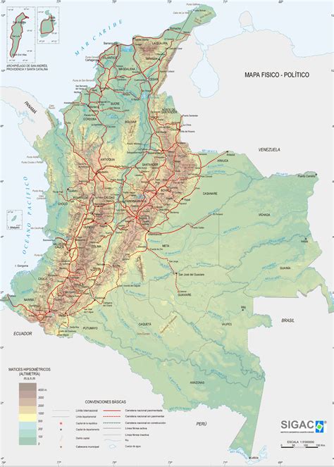 Colombia Map South America