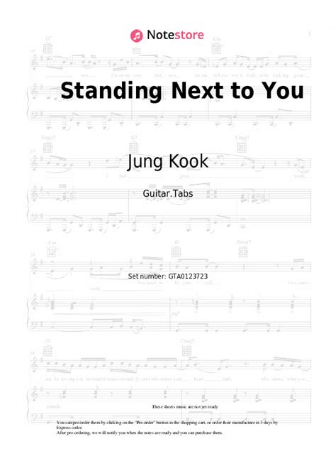 Standing Next to You tabs guitar Jung Kook in Note-Store.com | Guitar.Tabs SKU GTA0123723