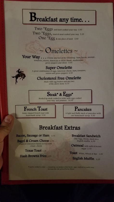 Menu at White Horse Tavern pub & bar, Flint